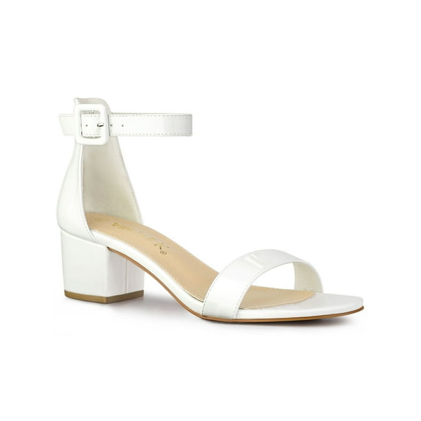 Allegra K - Allegra K Women's Open Toe Chunky High Heel Ankle Strap Sandals - Walmart.com