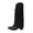 Black, variant on Taqqpue Women's Boots, Women's Fashion Casual Solid Color Winter Arrival Versatile Buckle Knight Boots Boots Heel Mid Heel Mid-Calf Boots for Women