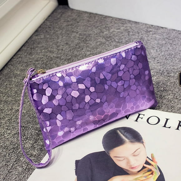 women's laser sequins bag,Mini Lady Wallet Handbag Mobile Phone Key Bag Women Small Change Coin Purse,shinning nice purse (purple)