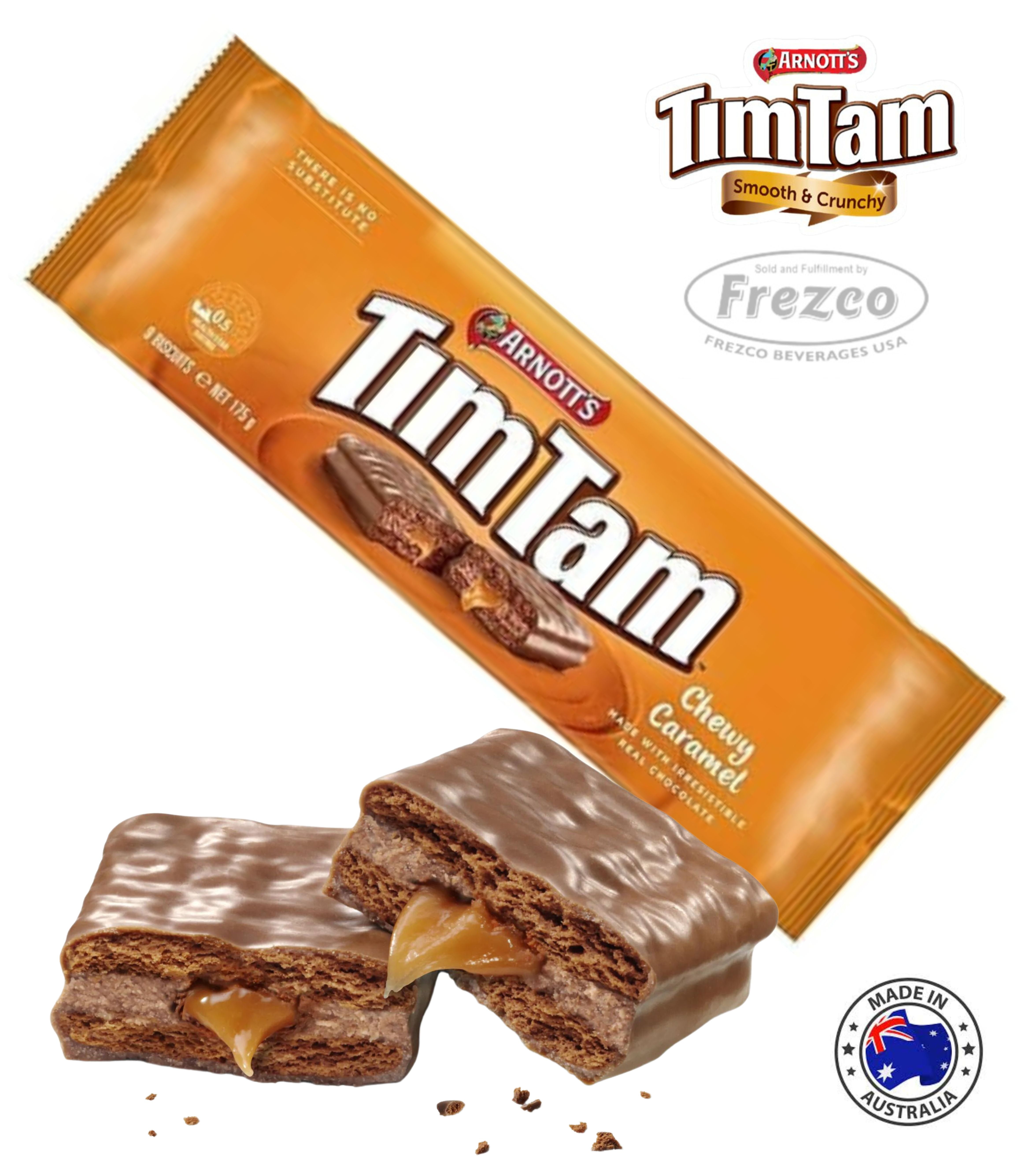 Arnott's - Tim Tam SAMPLER 4 Pack (Original, Double Coat, Chewy Caramel, White) Chocolate Cookie Biscuits, Aussie Made & Loved ...