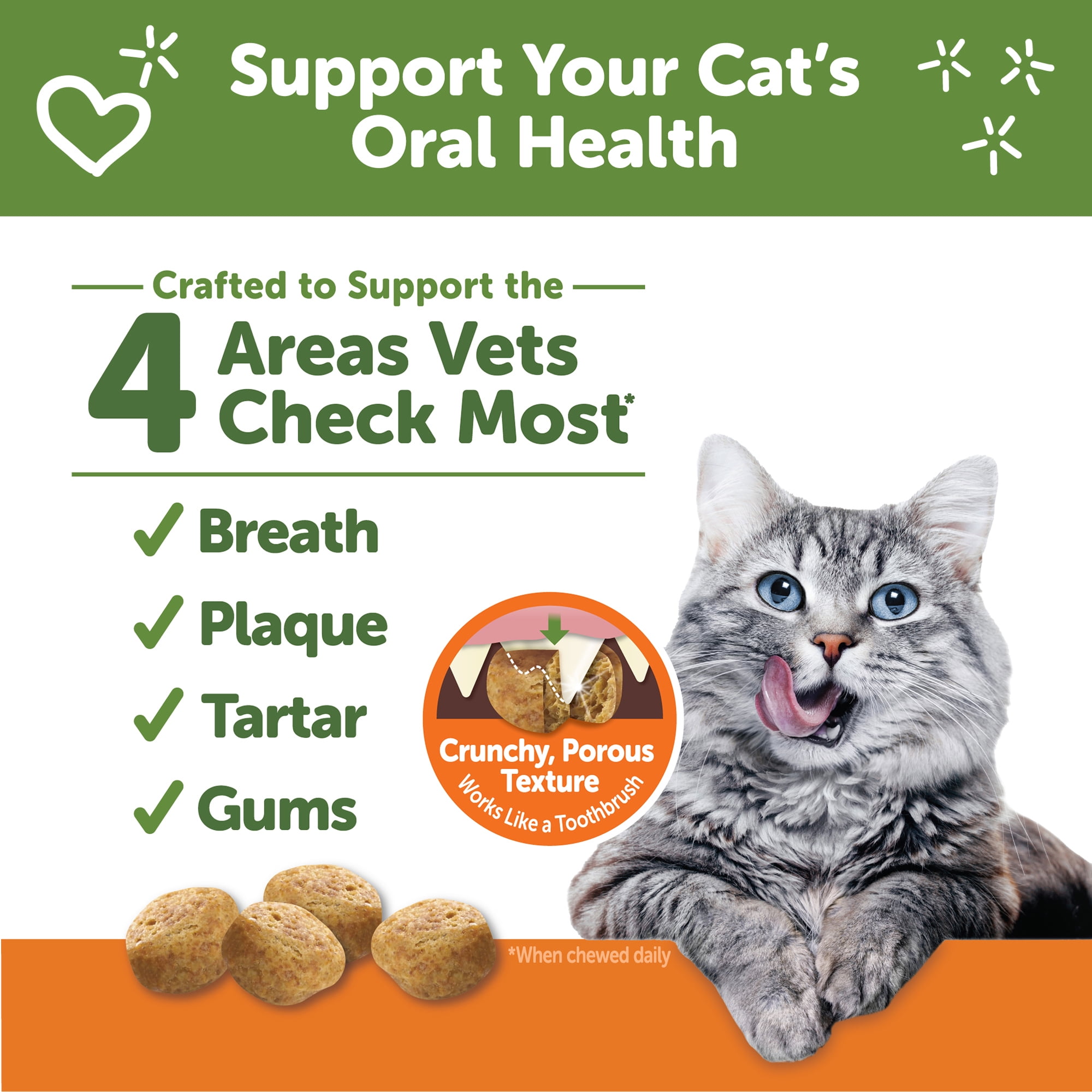 Wellness WHIMZEES Cat Dental Treats, Freshens Breath, Chicken Flavor, 4.5 oz Bag