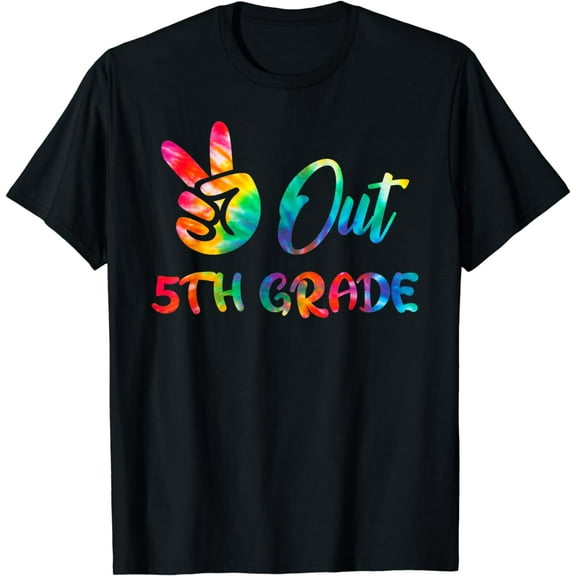 Peace out 5th grade graduate tie dye fifth grade graduation T-Shirt