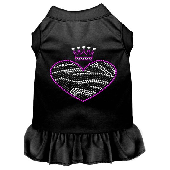 Pet Dog Cat Dress Rhinestone, "Zebra Heart"