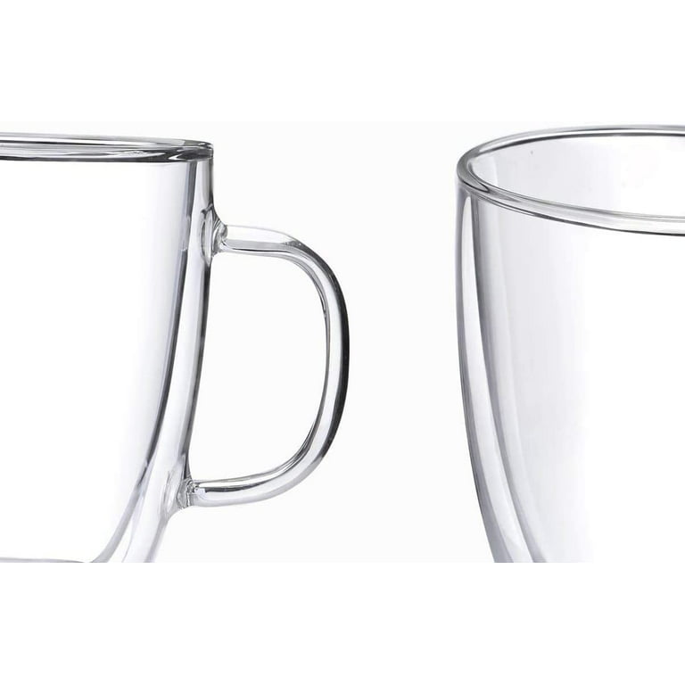Clear Double Wall Glass Cup Set