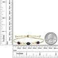 thumbnail image 5 of Gem Stone King 18K Yellow Gold Plated Silver Bracelet for Women Sapphire Moissanite (3.02 Cttw), 5 of 5