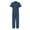 Black, variant on Men's Zipper Overalls Suits Relaxed Fit Solid Color Short Sleeve Button Collared Double Pockets Long Pants Jumpsuit Comfortable Thin Breathable Suit Blue XL