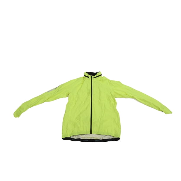 Chubasquero de ciclismo impermeable fino para las cuatro estaciones, chaqueta transpirable a prueba de lluvia para montar en bicicleta para hombres y mujeres, amarillo fluorescente XL YUNYI BRAND Deportes