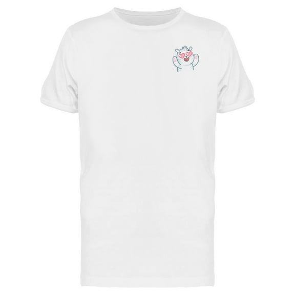 Cute Polar Bear In Love Tee Men's -Image by Shutterstock