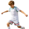 thumbnail image 4 of HXWCHs Girls Boys Basketball Shirt and Shorts 2 Piece Printed Sports Uniform Set for Kids Youth Size: 7-8 Years White, 4 of 8