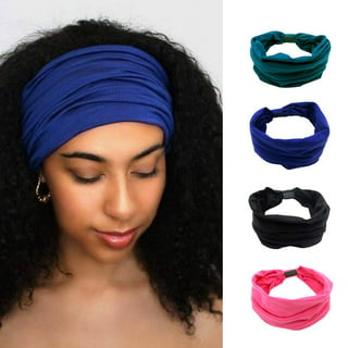 Frehsky Headbands for Women Women Print Headband Elastic Head Wrap Hair Band Bandana Headband Pink, Size: Small