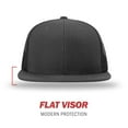 thumbnail image 4 of Richardson Wool Blend Flat Bill Trucker Cap, One Size, Black-Black, 4 of 4