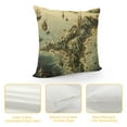 thumbnail image 4 of Nawypu  World Map Throw Pillow Cushion Cover, Map of Southern Part of The Norway Vikings World Old Scandinavian Land, Decorative Square Accent Pillow Case, Cream Grey, 4 of 5