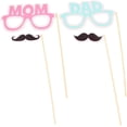 thumbnail image 5 of 25 piezas de accesorios para fotomatón, Kit de bricolaje, Baby Shower, niña, niño, revelación de género, accesorios para posar para decoraciones de recuerdo de fiesta de cumpleaños (rosa), 5 of 5
