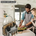 thumbnail image 2 of Universal Knife Holder and Kitchen Utensil Holder, Space Saver Knives Organizer, Stainless Steel, Modern Fashion Kitchen Home, Black, 2 of 6