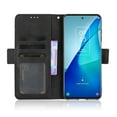 thumbnail image 3 of Case for TCL 20 5G/TCL 20S Cover Adjustable Detachable Card Holder Magnetic closure Leather Wallet Case - Black, 3 of 5