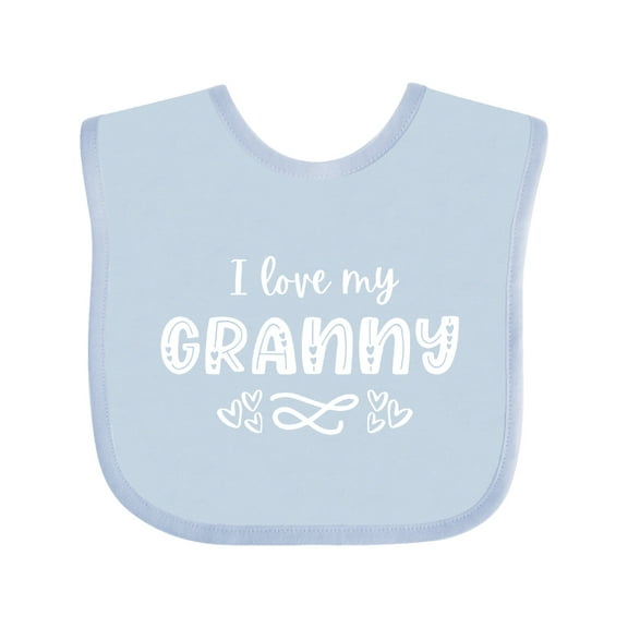 Inktastic I Love My Granny with Hearts Boys or Girls Baby Bib