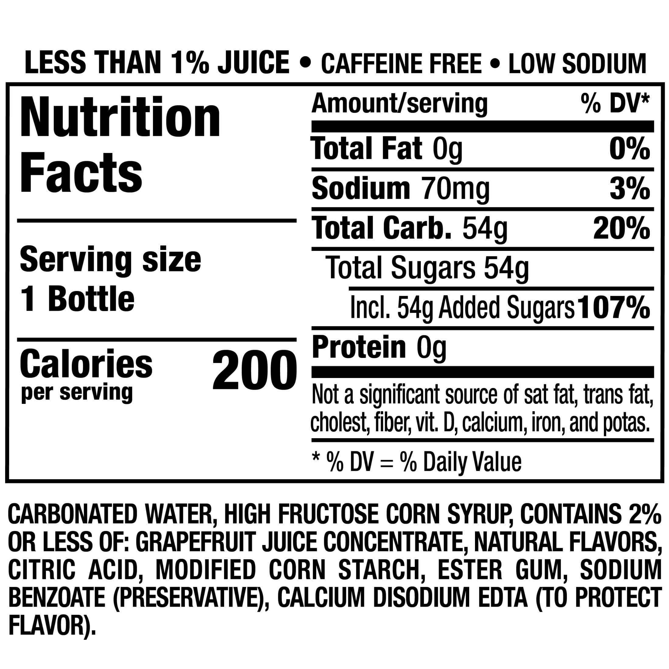 Squirt Refreshing Grapefruit Soda Pop, Caffeine Free
