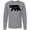 Athletic Heather, variant on Inktastic California Black Bear Silhouette Long Sleeve T-Shirt