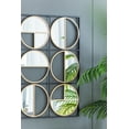 thumbnail image 5 of Wall Mounted Bathroom Mirrors 35.6" in Eclectic Styling Metal Beaded Black Wall Mirror with Contemporary Design for Bedroom,Liveroom & Entryway,Frameless Bathroom Mirrors, 5 of 9