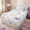 thumbnail image 3 of Manfei Boho Flower Paisley Zipper Twin Comforter Sets with Fitted Sheet and 2 Pillowcases,Spring Garden Zipper Bedding Set,Reversible, 3 of 7