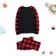thumbnail image 5 of Conjuntos de pijamas familiares a juego, pijama navideño de manga larga y pantalones a cuadros de Papá Noel, ropa de dormir para vacaciones Fokelyi WRMH-1544-2, 5 of 7