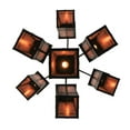 thumbnail image 2 of Meyda 142003 47 in. Church Street 7 Light Chandelier, Silver Mica & Craftsman Brown, 2 of 6