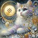 thumbnail image 1 of Kit Con Forma Especial Parcial 5D DIY Artística Gato 30x30cm, 1 of 9