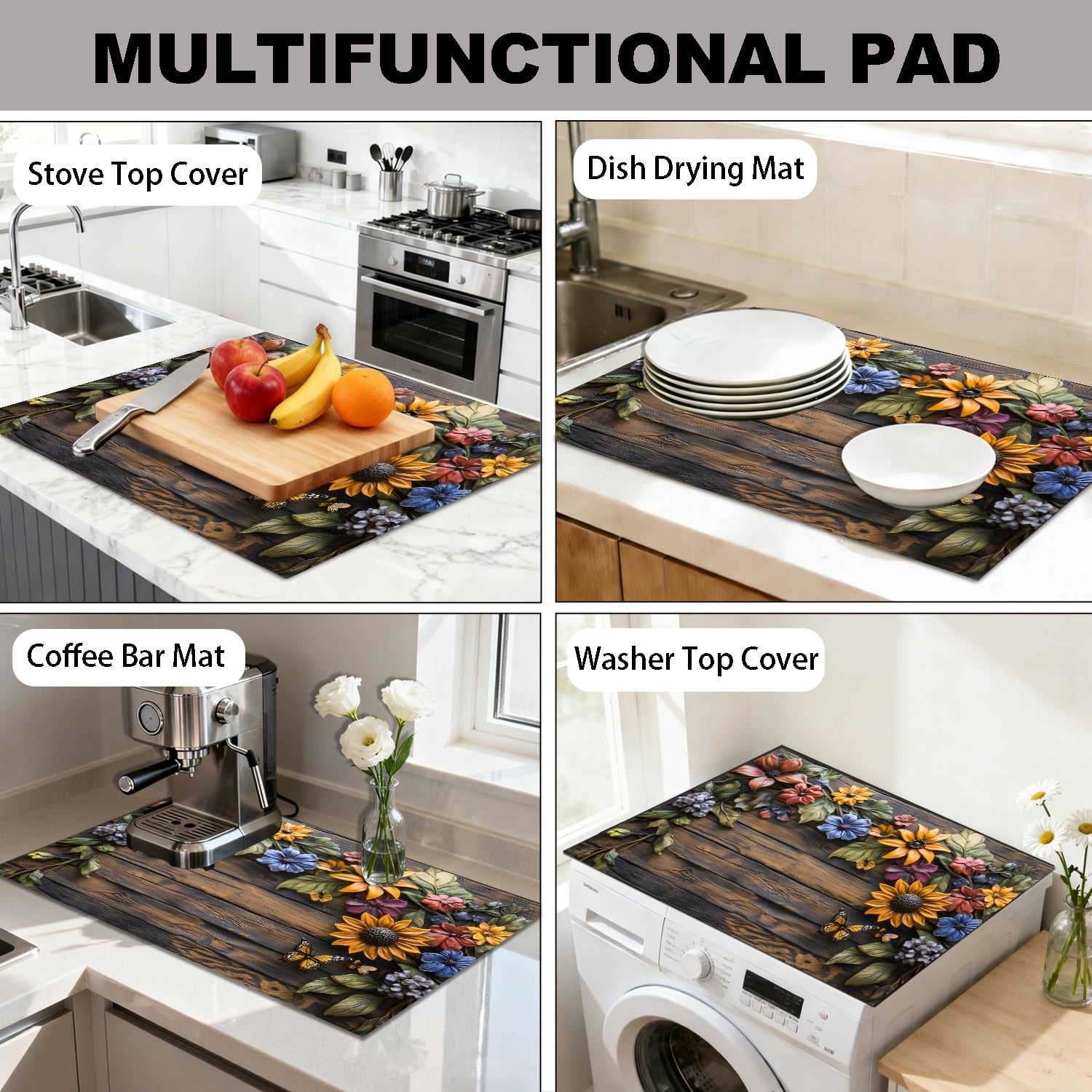 Stove Top Cover Glass Cooktop Heat Resistant Cover,Ceramic Stove Top Covers Mat Prevents Scratching Stoves/Counter/Washer Protector, 28x20 in
