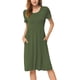 thumbnail image 2 of Vestido de manga corta casual de verano para mujer Vestido de cintura imperio con bolsillos Adepaton WRMH-940-3, 2 of 5