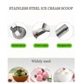 thumbnail image 2 of JUSREM Set de 2 Cucharas para Helado de Acero Inoxidable con Mecanismo de Expulsión, Tamaño Grande y Pequeño, Multiuso para Bolas de Fruta, Galleta y Albóndigas, 2 of 5