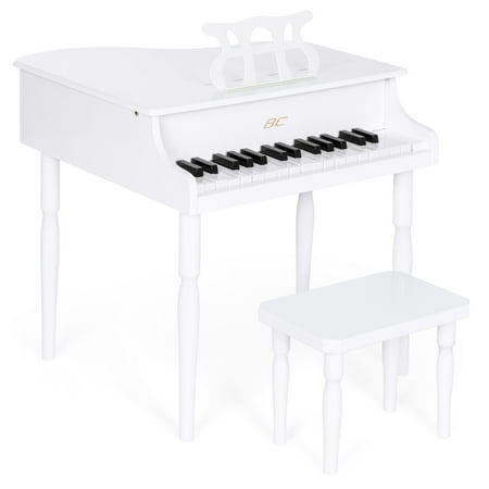 Best Choice Products Kids Classic 30-Key Mini Baby Grand Piano w/ Bench, Sheet Music Stand,