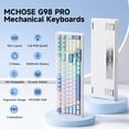 thumbnail image 2 of Teclado inalámbrico para juegos MCHOSE G98 PRO con tres modos azul y blanco, 2 of 9