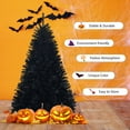 thumbnail image 6 of Topbuy 6Ft Artificial Christmas Tree Halloween Hinged Spruce Full Tree with Metal Stand Black, 6 of 10