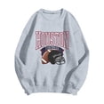 thumbnail image 2 of Football Team City Sweatshirts for Women Fall Winter Long Sleeve Crewneck Football Graphic Sweatshirt Pullover Tops, 2 of 4