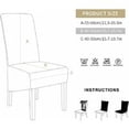 thumbnail image 2 of Juego de 4 fundas para sillas de comedor, fundas elásticas extragrandes para sillas, protector de respaldo alto, desmontables y lavables para hotel, restaurante, decoración de bodas (gris, 4 piezas),, 2 of 4