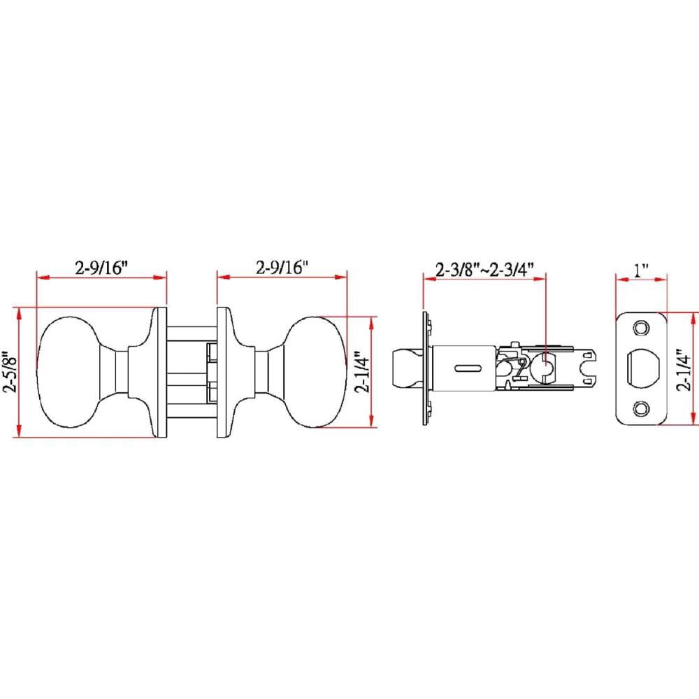 Design House Cambridge 6-Way Passage Universal Hall and Closet Door Knob, Satin Nickel