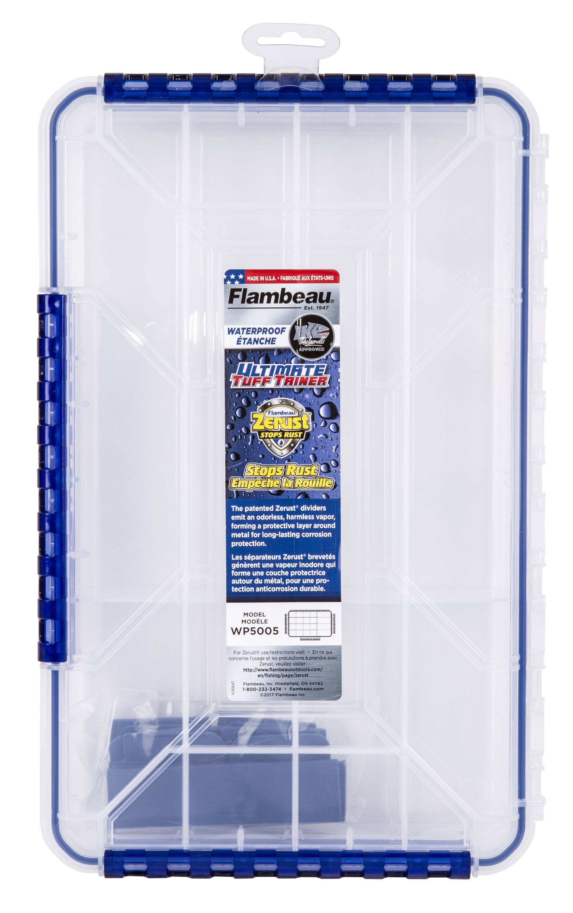Flambeau Outdoors WP5005 Large Ultimate Tuff Tainer Utility Fishing Tackle  Box, 14 inches long, Plastic