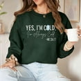 thumbnail image 5 of Yes I'M Cold Me 24/7 Always Cold Sweatshirt For Women Crewneck Winter Freezing Sweatshirts Funny Pullover Hoodies, 5 of 6