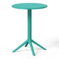 thumbnail image 2 of WestinTrends Playa 23.5" Outdoor Polypropylene Resin Round Patio Bistro Dining Table for 2, Turquoise, 2 of 6