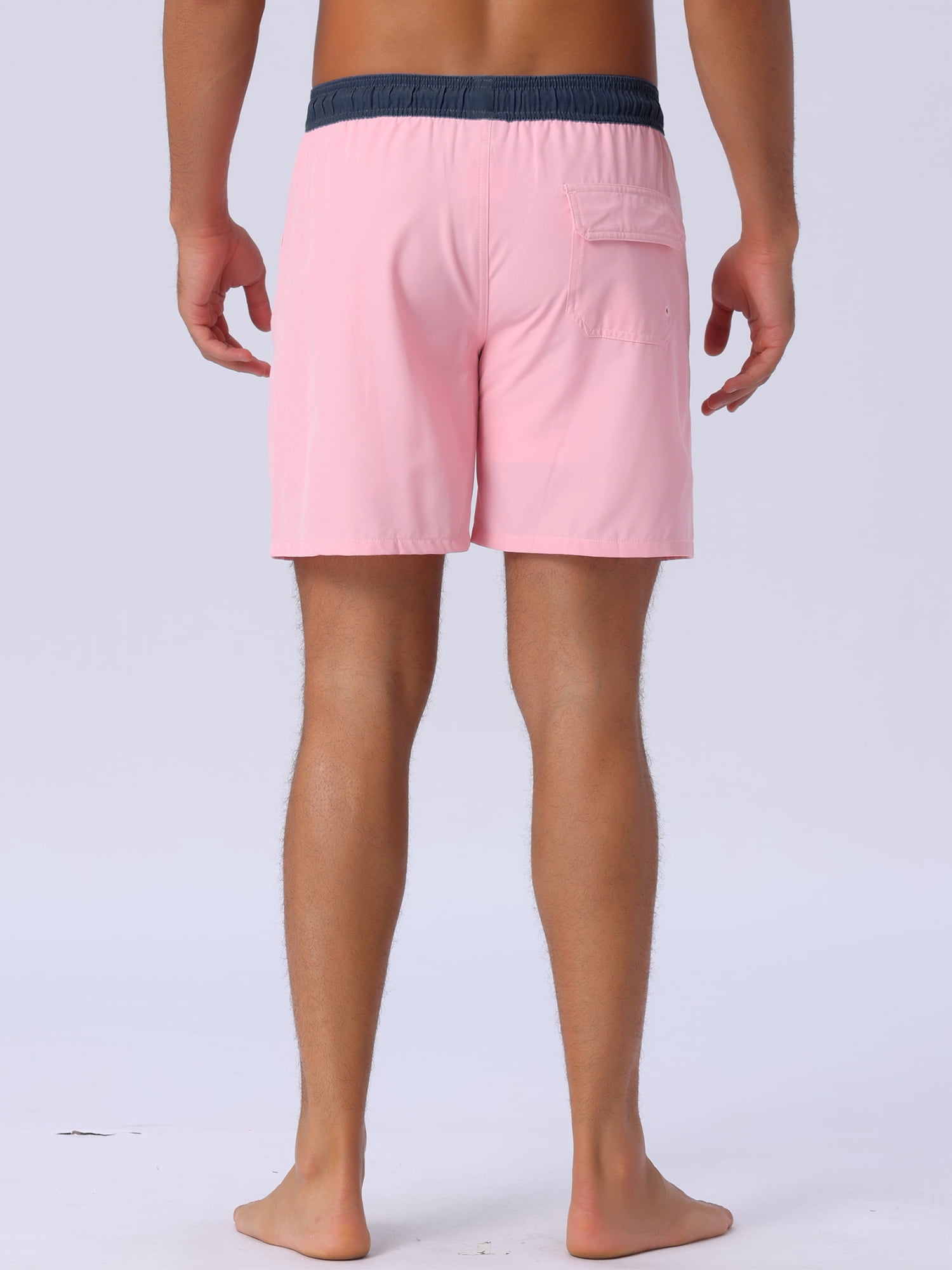 DARING DIVA Men's Lining Surfing Drawstring Swimming Shorts 28 Pink