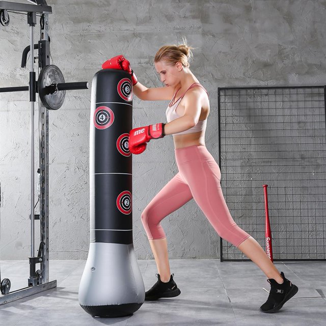 Saco de Boxeo Inflable Ehuebsd Plata 1.5m Para Estrenar