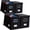 Black, variant on File Organizer Box - Set of 1 Collapsible Decorative Linen Filing Storage Hanging File Folders with Lids Office Cabinet Letter Size Grey (14x9.3x10.8 inch)