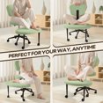 thumbnail image 3 of Waleaf Ergonomic Cross Legged Office Chair, Boucle ADHD & Meditation Chair for Adult, Lumbar Support Swivel Wide Seat, Yoga & Kneeling chair, 3 of 11