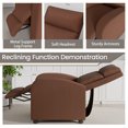 thumbnail image 5 of Vineego Massage Recliner Chair with Remote Control Single Sofa with Breathable Fabric Space-Saving Design for Living Room & Bedroom, 5 of 8