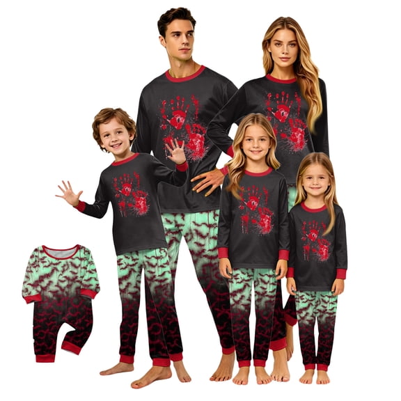 Halloween Family Matching Family Christmas Pajamas – Merry Christmas Pajamas Sets Holiday PJs - 2 Pcs Xmas Holiday Pjs for Family, Men, Women, Couples