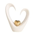 thumbnail image 1 of Escultura de corazón, figura decorativa, colección de cerámica, estatua moderna, adorno de mesa para sala de estar, gabinete, regalo de cumpleaños Alto, 1 of 8