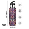 thumbnail image 5 of ALAZA Magical Mandala Pattern Water Bottle Insulated Flask Stainless Steel Straw Lid 20 oz, 5 of 6