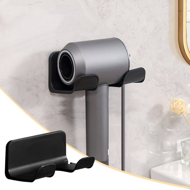 Product Classification Rack Storage 2 — No-Drill Wall-Mounted Bathroom Hair Dryer Holder for convenient vanity organization