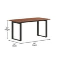 thumbnail image 6 of Emma + Oliver 60x30 Dining or Gaming Table with Double Sided Laminate Table Top and Heavy Duty U-Frame Steel Base, Walnut, 6 of 9