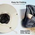 thumbnail image 4 of BLSCODE Men Sun Hat Summer UV Protection Wide Brim Bucket Hats Packable Boonie Cap for Fishing Hiking Gardening Safari Beach Beige, 4 of 7